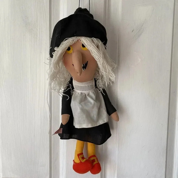 Vintage Kamar Hanging Witch Doll Halloween Autumn Fall Witchy Party Decor 16” - Picture 1 of 9